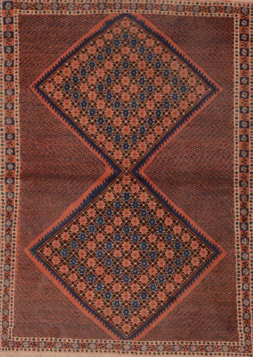 Afshar Brown Hand Knotted 39 X 52  Area Rug 100-109212 Image 0