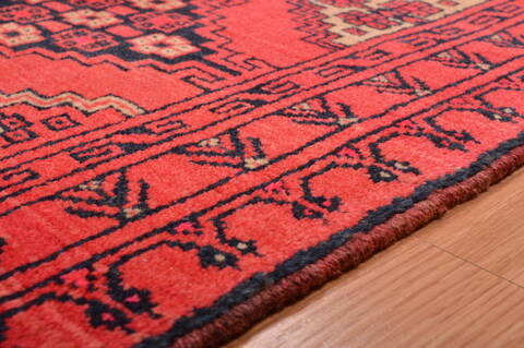 Khan Mohammadi Red Hand Knotted 70 X 96  Area Rug 100-109214 Image 12