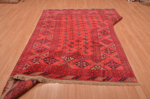 Khan Mohammadi Red Hand Knotted 70 X 96  Area Rug 100-109214 Image 14