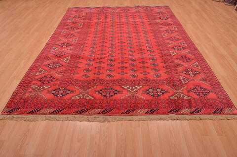 Khan Mohammadi Red Hand Knotted 70 X 96  Area Rug 100-109214 Image 4