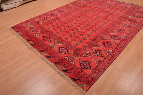 Khan Mohammadi Red Hand Knotted 70 X 96  Area Rug 100-109214 Image 5