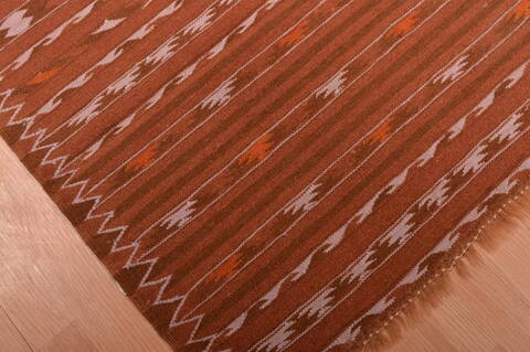 Kilim Brown Square Flat Woven 38 X 310  Area Rug 100-109215 Image 7