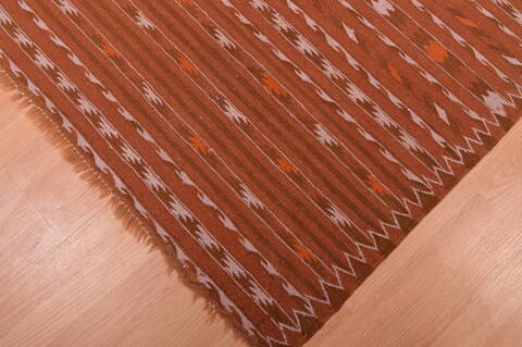 Kilim Brown Square Flat Woven 38 X 310  Area Rug 100-109215 Image 8