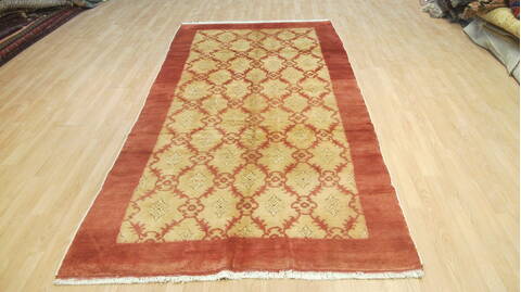 Gabbeh Orange Hand Knotted 51 X 104  Area Rug 100-109220 Image 1