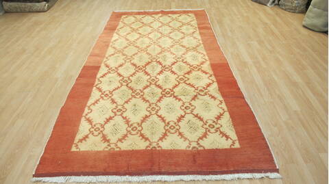 Gabbeh Orange Hand Knotted 51 X 104  Area Rug 100-109220 Image 4