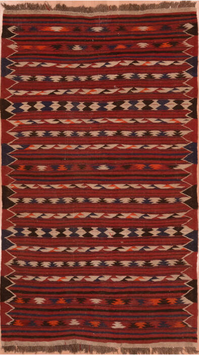 Kilim Red Flat Woven 37 X 60  Area Rug 100-109223 Image 0