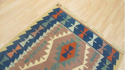 Kilim Blue Flat Woven 36 X 59  Area Rug 100-109224 Image 10