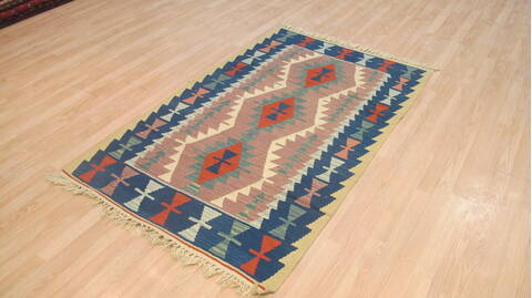 Kilim Blue Flat Woven 36 X 59  Area Rug 100-109224 Image 2