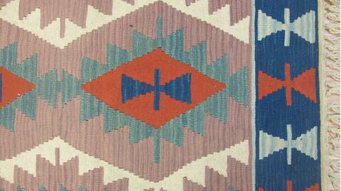 Kilim Blue Flat Woven 36 X 59  Area Rug 100-109224 Image 7