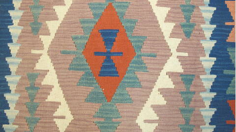 Kilim Blue Flat Woven 36 X 59  Area Rug 100-109224 Image 8