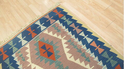 Kilim Blue Flat Woven 36 X 59  Area Rug 100-109224 Image 9