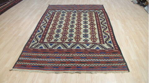 Kilim Red Flat Woven 59 X 91  Area Rug 100-109228 Image 2