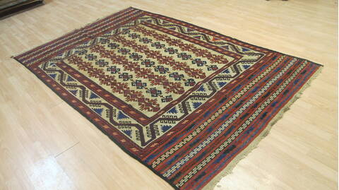 Kilim Red Flat Woven 59 X 91  Area Rug 100-109228 Image 4