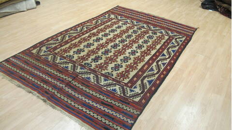 Kilim Red Flat Woven 59 X 91  Area Rug 100-109228 Image 6