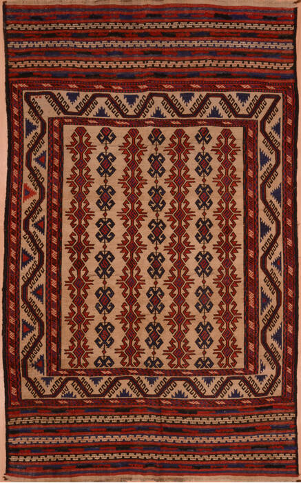 Kilim Red Flat Woven 59 X 91  Area Rug 100-109228 Image 0
