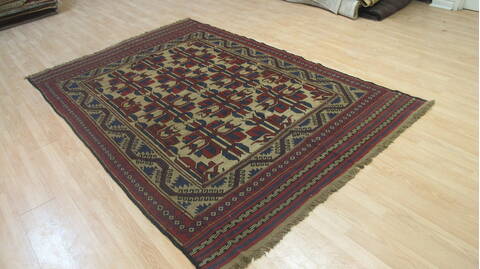 Kilim Red Flat Woven 58 X 88  Area Rug 100-109229 Image 3