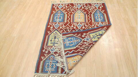 Kilim Red Flat Woven 36 X 50  Area Rug 100-109232 Image 13
