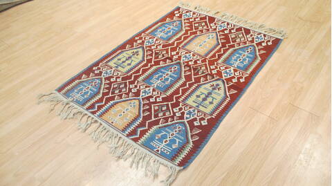 Kilim Red Flat Woven 36 X 50  Area Rug 100-109232 Image 5