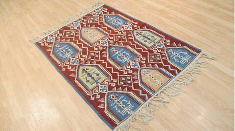 Kilim Red Flat Woven 36 X 50  Area Rug 100-109232 Image 6