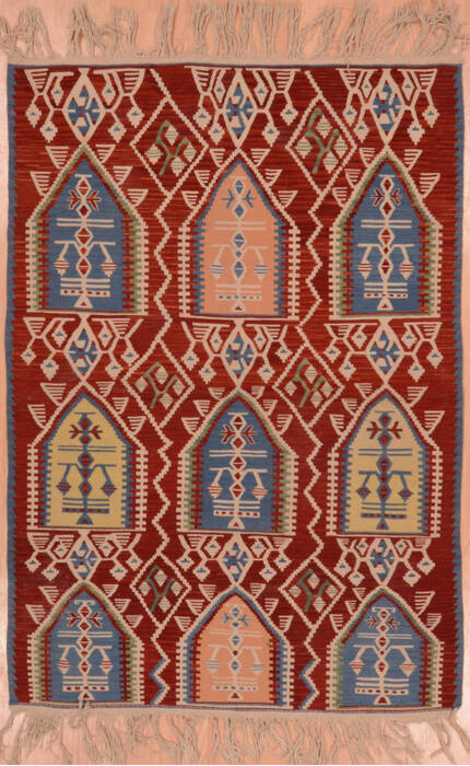 Kilim Red Flat Woven 36 X 50  Area Rug 100-109232 Image 0