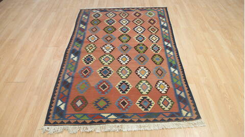 Kilim Red Flat Woven 41 X 63  Area Rug 100-109234 Image 1