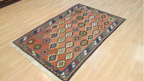 Kilim Red Flat Woven 41 X 63  Area Rug 100-109234 Image 2