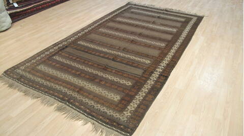 Kilim Brown Flat Woven 58 X 101  Area Rug 100-109239 Image 2