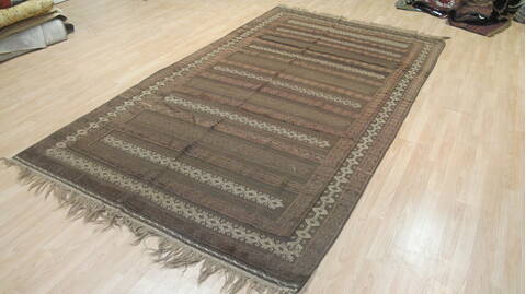 Kilim Brown Flat Woven 58 X 101  Area Rug 100-109239 Image 5