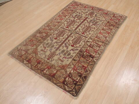 Baluch Beige Hand Knotted 37 X 510  Area Rug 100-109248 Image 3
