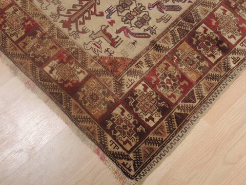 Baluch Beige Hand Knotted 37 X 510  Area Rug 100-109248 Image 5