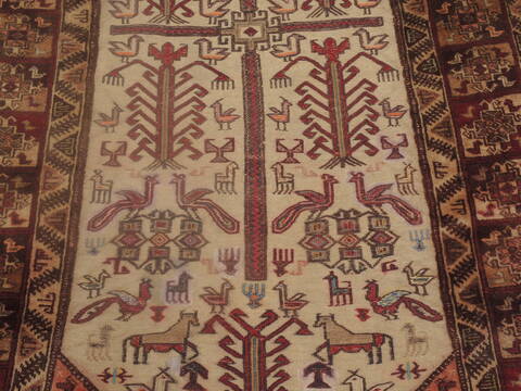 Baluch Beige Hand Knotted 37 X 510  Area Rug 100-109248 Image 8