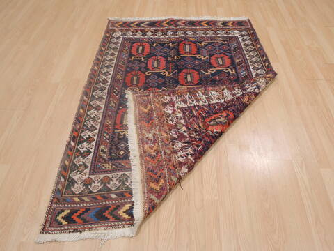 Afshar Blue Hand Knotted 41 X 59  Area Rug 100-109250 Image 12