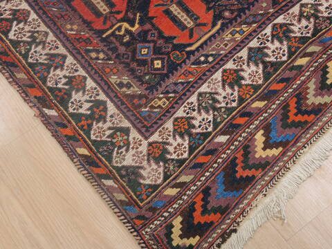 Afshar Blue Hand Knotted 41 X 59  Area Rug 100-109250 Image 7