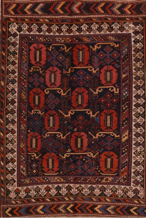 Afshar Blue Hand Knotted 41 X 59  Area Rug 100-109250 Image 0