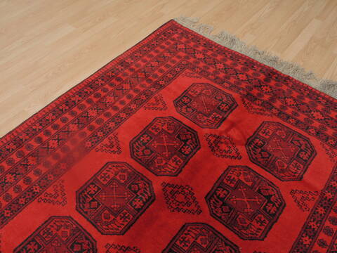 Khan Mohammadi Red Hand Knotted 52 X 81  Area Rug 100-109258 Image 11