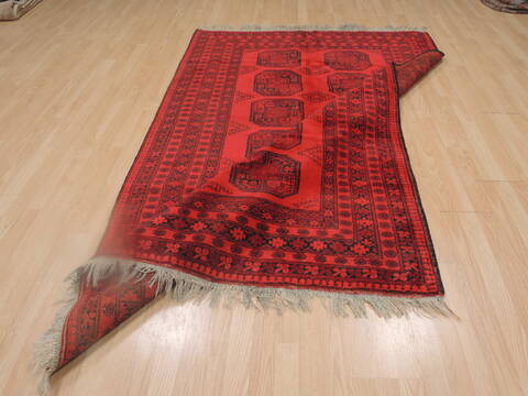 Khan Mohammadi Red Hand Knotted 52 X 81  Area Rug 100-109258 Image 14