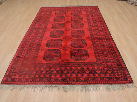 Khan Mohammadi Red Hand Knotted 52 X 81  Area Rug 100-109258 Image 4