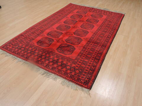 Khan Mohammadi Red Hand Knotted 52 X 81  Area Rug 100-109258 Image 5