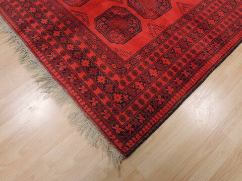 Khan Mohammadi Red Hand Knotted 52 X 81  Area Rug 100-109258 Image 8