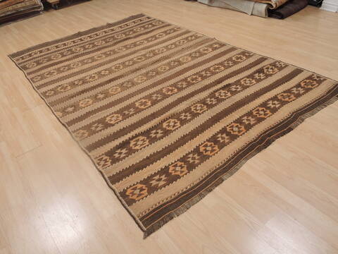 Kilim Brown Flat Woven 65 X 910  Area Rug 100-109263 Image 3