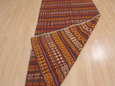 Kilim Orange Runner Flat Woven 41 X 107  Area Rug 100-109270 Image 11