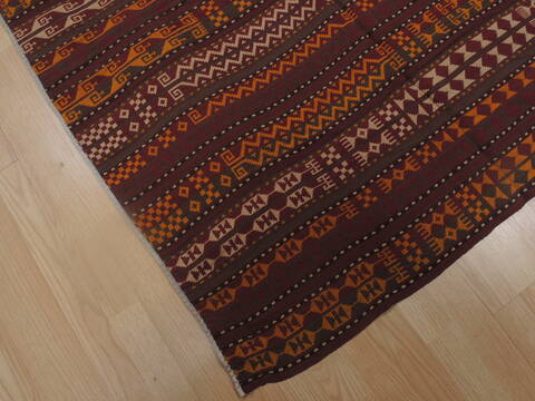Kilim Orange Runner Flat Woven 41 X 107  Area Rug 100-109270 Image 8