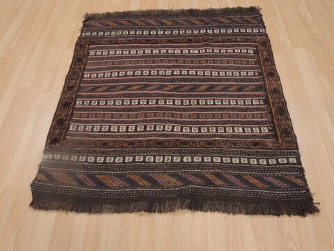Kunduz Brown Square Hand Knotted 38 X 41  Area Rug 100-109273 Image 1