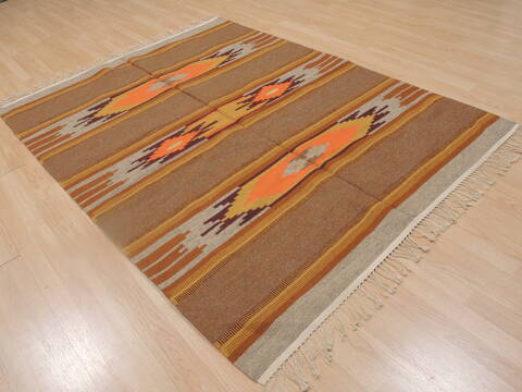 Kilim Yellow Flat Woven 54 X 611  Area Rug 100-109275 Image 3