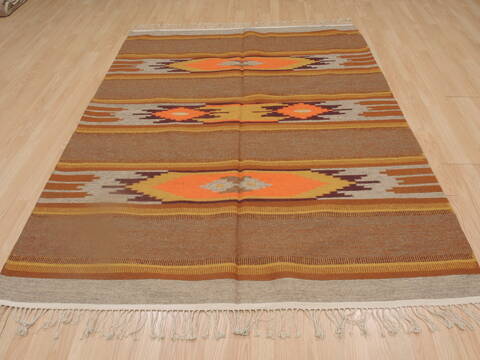 Kilim Yellow Flat Woven 54 X 611  Area Rug 100-109275 Image 4