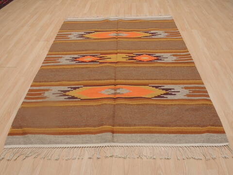 Kilim Yellow Flat Woven 54 X 611  Area Rug 100-109276 Image 1