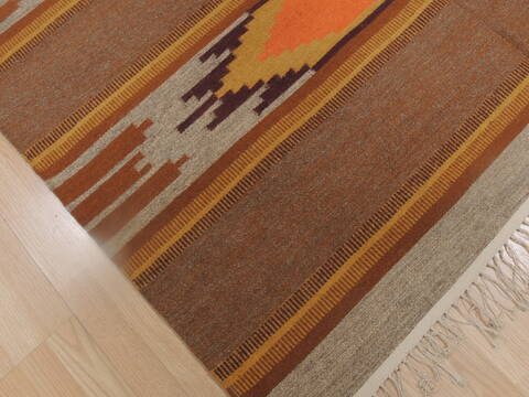 Kilim Yellow Flat Woven 54 X 611  Area Rug 100-109276 Image 6