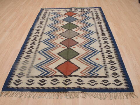 Kilim Beige Flat Woven 410 X 71  Area Rug 100-109278 Image 1