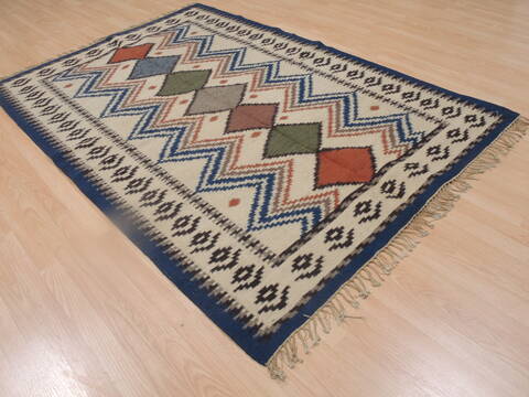 Kilim Beige Flat Woven 410 X 71  Area Rug 100-109278 Image 3