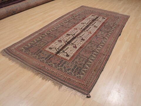 Kilim Brown Hand Knotted 51 X 93  Area Rug 100-109286 Image 1